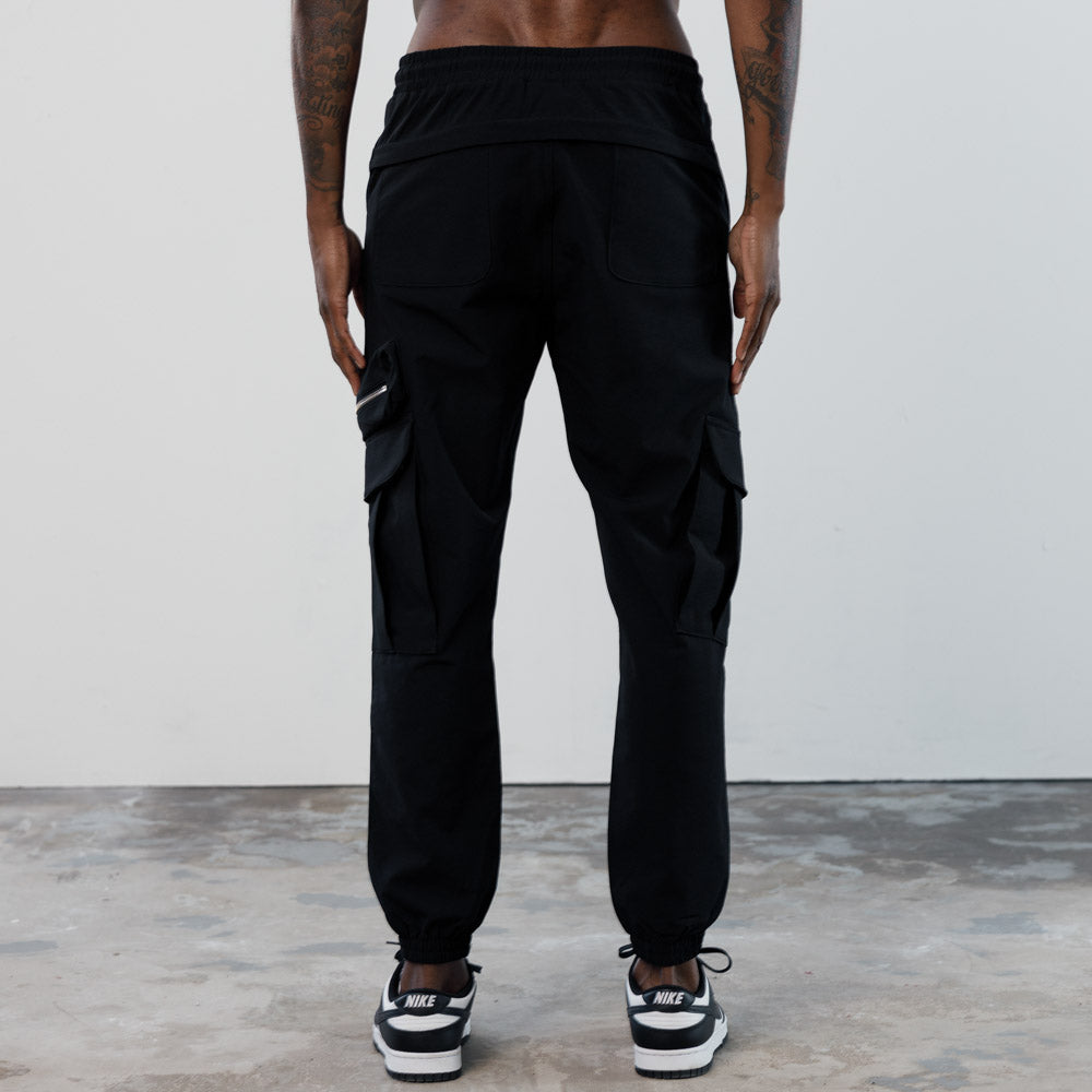 Mineral Tapered Cargo Pants - Black