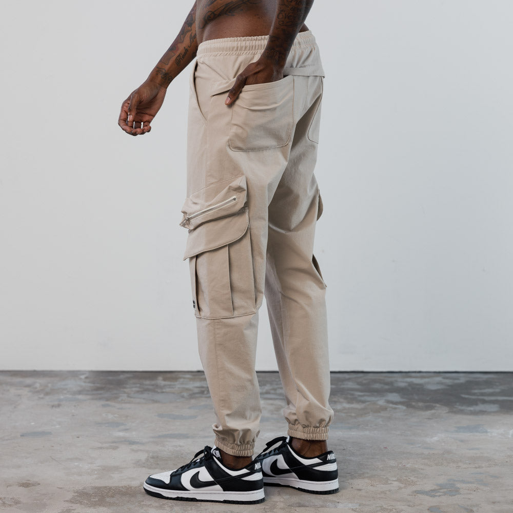 Mineral Tapered Cargo Pants - Cream